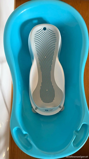 Keeeper Babybadewanne mit Ständer + Angelcare Babywannensitz - Set in sehr gutem Zustand Bild 3