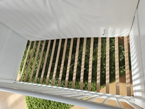 Gitterbett weiss inkl. Matratze, Himmel und Seitenpolster Bild 4