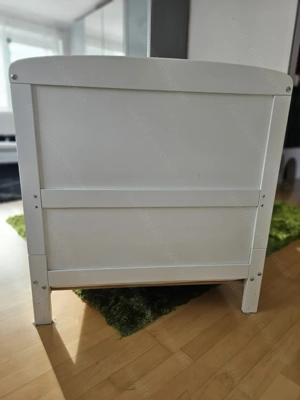 Gitterbett weiss inkl. Matratze, Himmel und Seitenpolster Bild 6