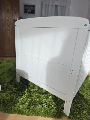 Gitterbett weiss inkl. Matratze, Himmel und Seitenpolster Bild 7