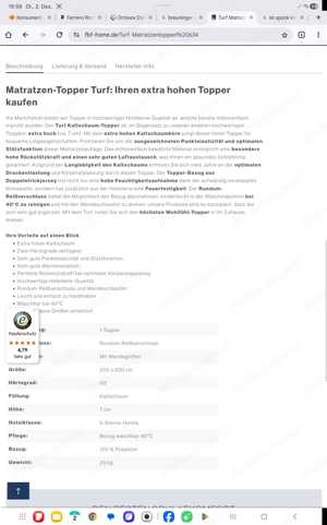 Matratzen TOPPER 200x200