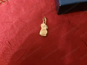 Anhänger goldfarben - ein Vögelchen  Bild 2