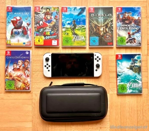 Nintendo Switch Oled Weiß mit 7 Spielen  Bild 3