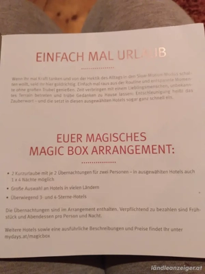 My Days Erlebnisurlaubsgutscheine. Bild 2