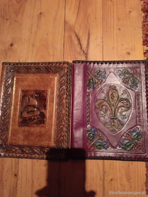 2 Echtleder Buchhüllen DinA 4