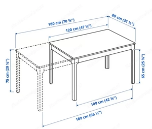 Ausziehbarer Tisch & Stühle (6 Stk) 