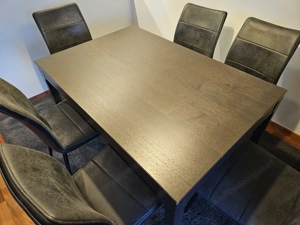 Ausziehbarer Tisch & Stühle (6 Stk)  Bild 5