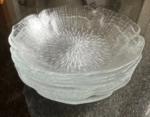 Teller Allzweck Glas Salatteller mit Struktur - 8 Stück Bild 2
