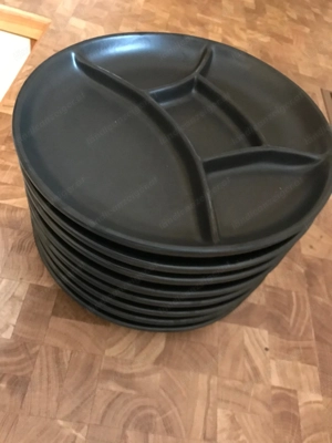 Fondueteller schwarz matt - 8 Stück