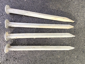 Erdanker 4 Stück - Stahl verzinkt - Länge 40 cm 