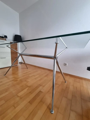 Esstisch Glas Design 180x90x77 cm Bild 2