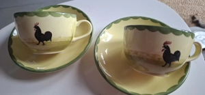 Geschirr Hahn und Henne  Bild 3