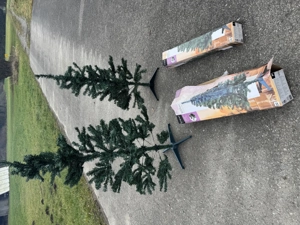 plastik christbaum 120 cm & 150 cm weihnachtsbaum tanne weihnachten deko fest 