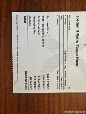 Jordan 4 Retro Taupe Haze- US10 Bild 5