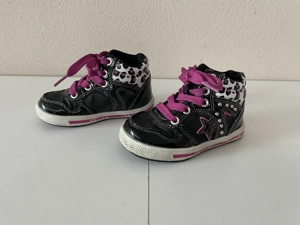 Sneakers schwarz pink weiss Leoparden-Look Gr. 22 Mädchen Bild 3
