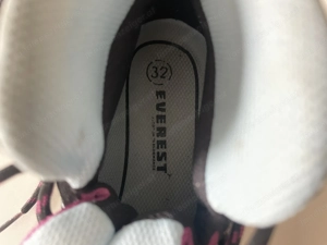 Everest Vibram Wanderschuhe WaterTex & echt WildLeder - grau schwarz pink Kinder Gr. 32 - Trekking Bild 3