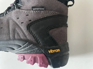 Everest Vibram Wanderschuhe WaterTex & echt WildLeder - grau schwarz pink Kinder Gr. 32 - Trekking Bild 5