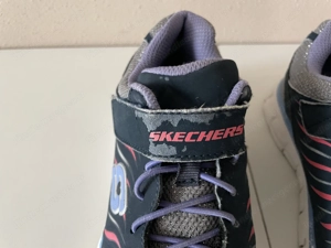 Skechers dunkelblau silbergrau Gr. 32 Sneaker Mädchen Bild 4