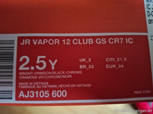 Nike Vaporx 12 Club GS CR7 IC Hallenschuh Kinder