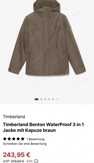 Timberland Jacke mit Kapuze XL waterproof beige, Benton Jacket Bild 2