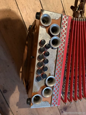 Steirische Harmonika Franz Parz   3-reihig, Helikonbass, spiel Bild 3