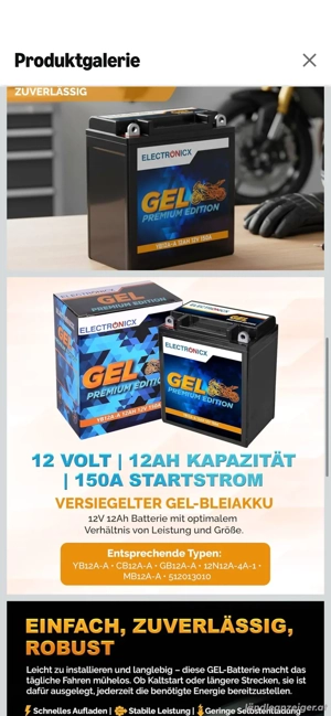 12 Volt Batterie zu Verkaufen Bild 2