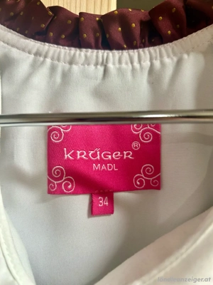 Dirndl bordeaux und gold Bild 2