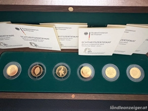 20 Euro Goldmünzen - Deutscher Wald - Komplettset | 2010-2015 | inkl. Holzbox