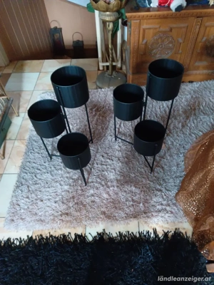 Blumenständer  schwarz Neu! Bild 2