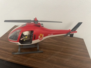 Playmobil Feuerwehr Löschfahrzeug + Hubschrauber Bild 3
