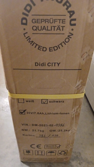 E-Faltrad Didi - *ORIGINALVERPACKT* und ungebraucht *NEU* Bild 3