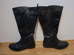Damen Lederstiefel schwarz     Größe 40     obere Schaftweite ca. 45 cm