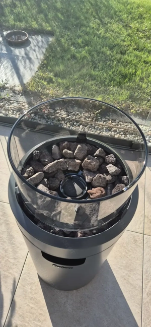 Terrassenfeuer Licht Gas Heizung Feuerstelle mit Beleuchtung NOVA LED M für Terrasse Garten Balkon Bild 2
