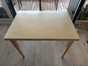 Schlichter Esstisch   Küchentisch (Helles Holz, Birke Ahorn-Optik)