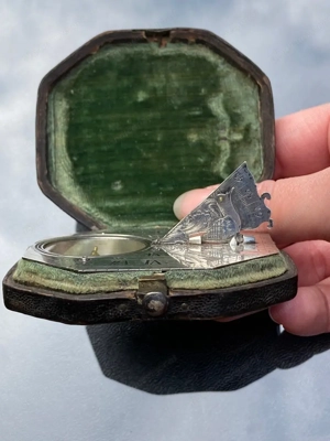 Silberne Sonnenuhr, Le Maire & Sohn, 18. Jahrhundert Bild 2