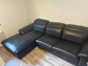   Ledercouch zu verschenken   perfekt für Partyräume, Keller, WG oder Hobbyräume!
