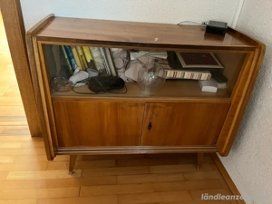 Vintage Sideboard   Mid-Century Anrichte mit Glasvitrine