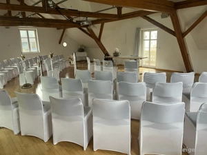 Stuhlhussen weiss  Bild 2