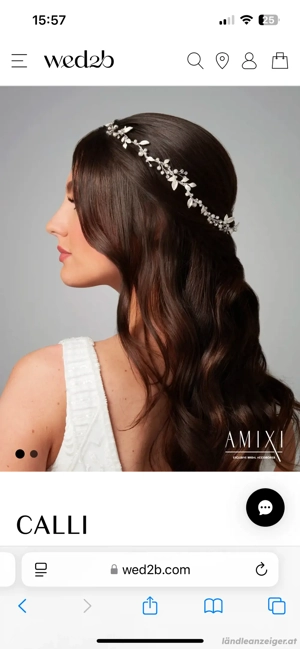 Haarschmuck silber mit Perlen Bild 2