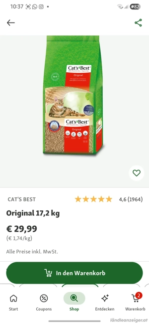 Cat's Best Katzenstreu Runterspülbar Bild 2