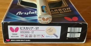 Arylate Carbon Viscaria ST U Serie Butterfly Holz Tischtennis Bild 2