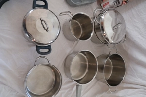 Doppelkochplatte mit Töpfen & Pfanne  Bild 4