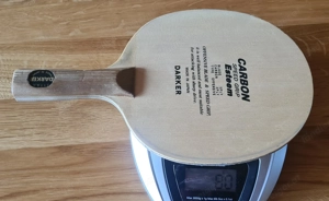 Esteem Carbon Speed Grip ST gerade Darker Hinoki Holz Tischtennis Bild 5