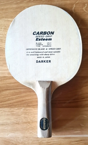 Esteem Carbon Speed Grip ST gerade Darker Hinoki Holz Tischtennis