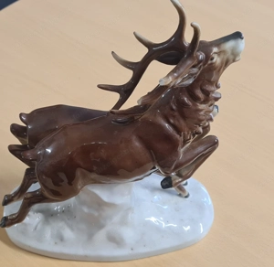 Rehkuh Hirsch Carl Scheidig Porzellan Wild Reh Kuh Rotwild Figur Bild 3