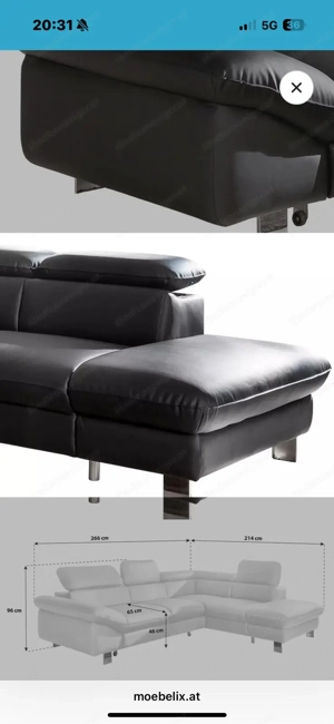 Ledercouch im guten Zustand wegen Umzug zu verkaufen Bild 2