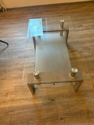 Moderner Couchtisch mit Glasplatte   wegen Umzug zu verkaufen Bild 5