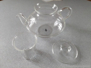 WMF Teekanne mit massivem Glas Stövchen Bild 3