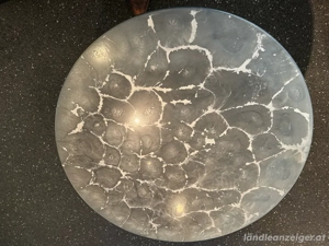 Kunstharztisch Rund 90 cm mit schwerem verzinktem Trompetenfuss Bild 2