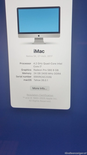 Imac Retina 5K 27 Zoll 2017 1 TB Speicher Bild 5